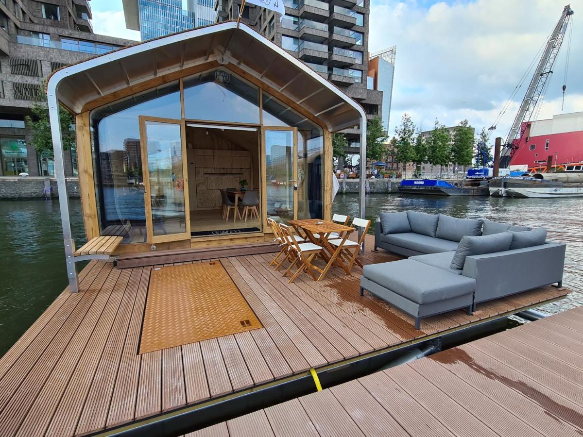 Wikkelboats At Floating Rotterdam Rijnhaven Villa Exteriör bild